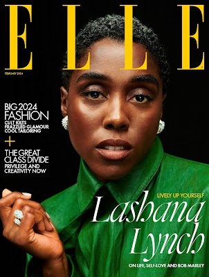 Lashana Lynch in Elle UK February 2024 by Ekua King